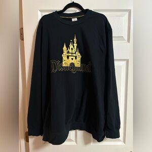 Disneyland Gold Castle Crewneck Sweatshirt Black Size 3X